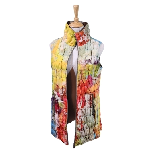 UBU Faux Suede Zip Front Vest, sz S - Picture 1 of 11